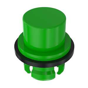 Bivar Rigid Light Pipe Lens Cap, 3mm Dia, Green