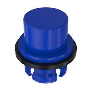 Bivar Rigid Light Pipe Lens Cap, 3mm Dia, Blue