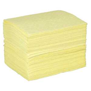 Brady BASIC Chemical Absorbent Pads, Heavy Weight, 15" x 17", 20 gal
