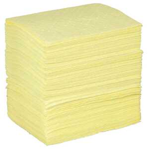 Brady BASIC Chemical Absorbent Pads, Light Weight, 15" x 17", 34 gal