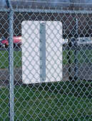 Brady Fence Sign Support Bracket & Hardware, 17" H x .08" D, Aluminum, Green