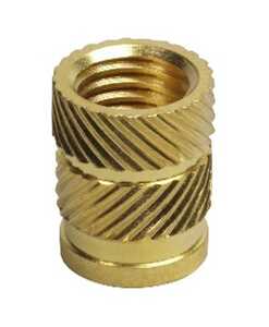 RAF C Series Straight Heat-Set Threaded Insert, Brass, 1/4"-20 Thread Size, .375" Length