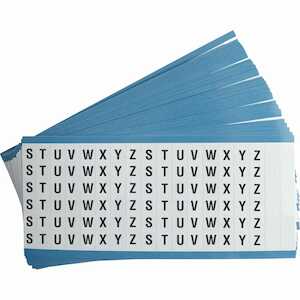 Brady Cable Markers, Glossy Permanent Vinyl, Legend S to Z