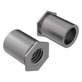 Captive Fastener Self-Clinching Sheet Metal Standoff, Through-Thread, 400 Series Stainless Steel, Passivated, 10-32 x 0.312