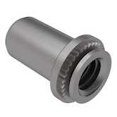 Captive Fastener Blind Press Nut, 10-32 x 1, Stainless Steel, Passivated