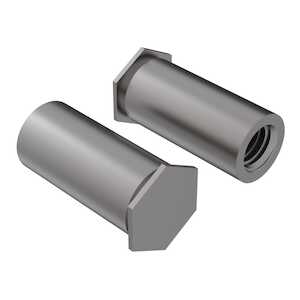 Captive Fastener Self-Clinching Blind Threaded Standoff, 10-32 x 0.312" L, Stainless Steel, Passivated