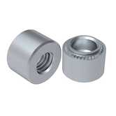 Captive Fastener Flush Mounted Panel Screw Nut, Steel, Zinc, #8-32 x 1