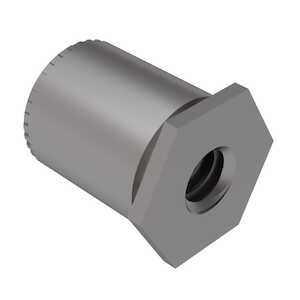 Captive Fastener Self-Clinching Self-Grounding Standoff, 4-40 x 0.125" L, Stainless Steel, Passivated