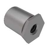 Captive Fastener Self-Clinching Self-Grounding Standoff, 4-40 x 0.25" L, Stainless Steel, Passivated