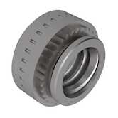 Captive Fastener Self-Clinching Nut for Stainless Steel Sheets, 4-40 x 0, Stainless Steel 17-4PH, Passivated