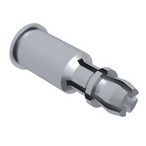 Captive Fastener Self-Clinching Spring Top Standoff, .156" x 0.25" L, Steel, Zinc Clear
