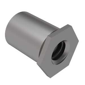 Captive Fastener Self-Clinching Thin Sheetmetal Standoff, Blind Thread, 2-56 x 0.437" L, Stainless Steel, Passivated