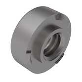 Captive Fastener 10-24 Round Weld Nut, Chisel Point Projections, Stainless Steel, Passivated