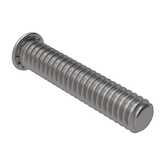 Captive Fastener Self-Clinching Flush Head Stud, 1/4-20 x 0.5" L, Stainless Steel, Passivated