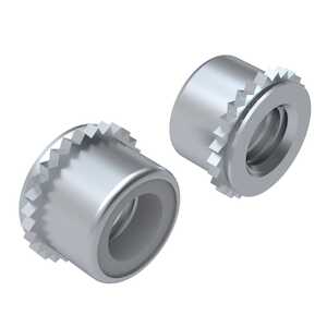 Captive Fastener Top Collar Lock Nut, 10-32, Steel, Zinc Clear