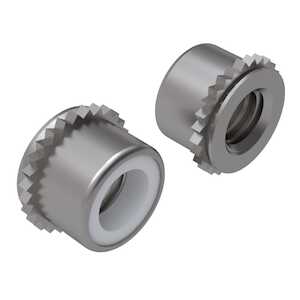 Captive Fastener Top Collar Lock Nut, 10-32, Stainless Steel, Passivated