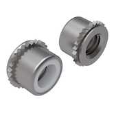 Captive Fastener Top Collar Lock Nut, 8-32, Stainless Steel, Passivated