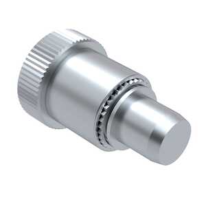 Captive Fastener Self-Clinching Spring Loaded Plunger, Hold Open, Steel, Bright Nickel