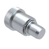 Captive Fastener Self-Clinching Spring Loaded Plunger, Spring Return, Steel, Bright Nickel