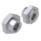 Captive Fastener Self-Locking Nut, 10-32 x 2, Aluminum