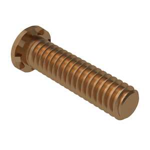 Captive Fastener Self-Clinching High Torque Stud, 1/4-20 x 0.5, Phosphor Bronze