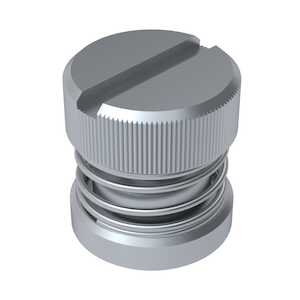 Captive Fastener Self-Clinching Low Profile Panel Fastener, 1/4-20, Steel, Bright Nickel