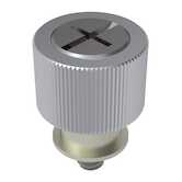 Captive Fastener Self-Clinching Collar Base Panel Fastener, 10-32 x 0, Knurled Head