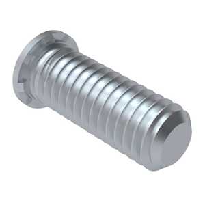 Captive Fastener Thin Sheetmetal Stud, 10-24 x 0.3125" L, Steel, Zinc Clear