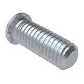 Captive Fastener Thin Sheetmetal Stud, 10-24 x 0.375" L, Steel, Zinc Clear