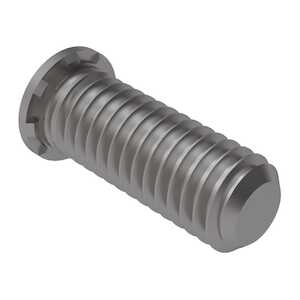 Captive Fastener Thin Sheetmetal Stud, 10-24 x 0.3125" L, Stainless Steel, Passivated