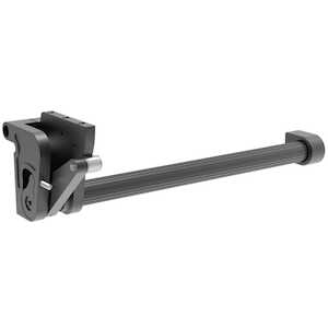 Southco Counterbalance Concealed Hinge, M6 Thread, Left, Aluminum, Anodized, Black