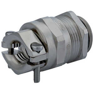 Sealcon Clamping Liquid Tight Cord Grip, 3/4" NPT Thread, 13 - 18 mm Cable Size, Brass, Nickel W/ Buna-N Insert