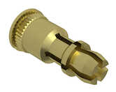 Captive Fastener Broaching Spring Top Standoffs, 0.625" L, Brass