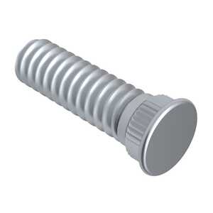 Captive Fastener Broaching Stud, 10-32 x 0.375" L, Phosphor Bronze, Electro Tin