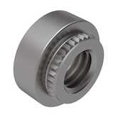 Captive Fastener Broaching Nut, 2-56, Stainless Steel, Passivated