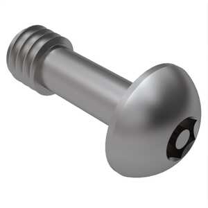 ASM 1/4"-20 X 1" Button Head Captive Screw, Tamper Resistant Hex Drive, Stainless Steel, Plain