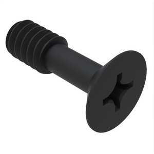 ASM 1/4"-20 X 1" Flat 100° Head Captive Screw, Phillips Drive, Stainless Steel, Black Oxide