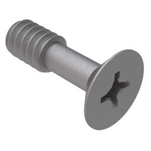 ASM 1/4"-20 X 1" Flat 100° Head Captive Screw, Phillips Drive, Steel, Plain