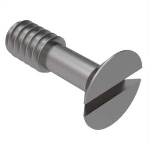 ASM 1/4"-20 X 1" Flat 100° Head Captive Screw, slotted Drive, Stainless Steel, Passivated