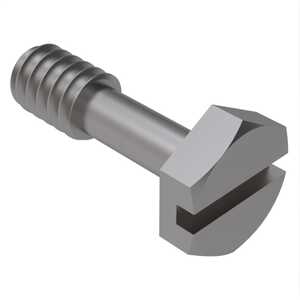 ASM 1/4"-20 X 1" Hex Head Captive Screw, slotted Drive, Stainless Steel, Passivated