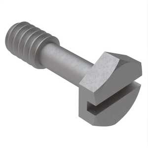 ASM 1/4"-20 X 1" Hex Head Captive Screw, slotted Drive, Steel, Plain