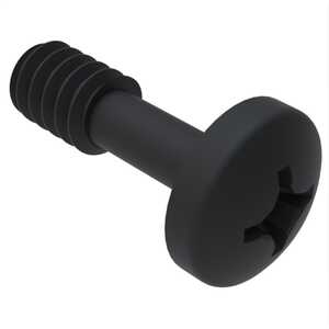 ASM 1/4"-20 X 1" Pan Head Captive Screw, Phillips Drive, Stainless Steel, Black Oxide