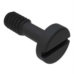 ASM 1/4"-20 X 1" Pan Head Captive Screw, slotted Drive, Stainless Steel, Black Oxide