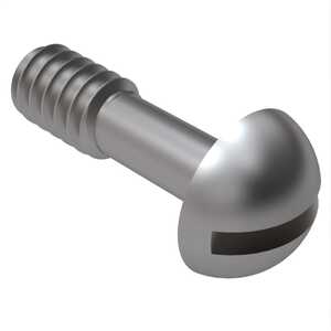 ASM 1/4"-20 X 1" Round Head Captive Screw, slotted Drive, Stainless Steel, Passivated