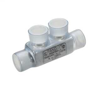 Panduit Splicer-Reducer, In-Line, Aluminum, Clear Insulation, # 2 STR - # 14 SOL, Dual Rated