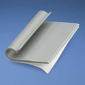 Panduit Adhesive Mount Cable Clip, .12" Bundle Capacity, PVC, Light Gray, 100/Pack