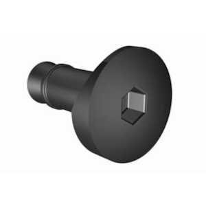 Southco DZUS Quarter-Turn Hex Recess, Acetal Copolymer, Black