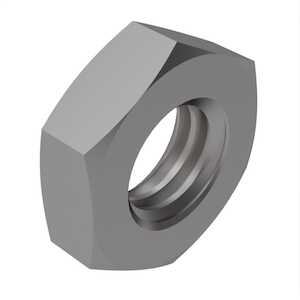 1" - 12 Hex Jam Nut. 1-1/2" W X 35/64" H, Stainless Steel. Specifications - ASME B18.2.2