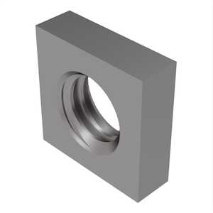 1/2" - 13 Square Nut. 13/16" W X 7/16" H, Stainless Steel. Specification - ASME B18.2.2