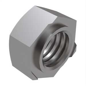M10 Hex Weld Nut. 17 mm W X 6.85 mm H, 316 Stainless Steel. Specification - DIN929